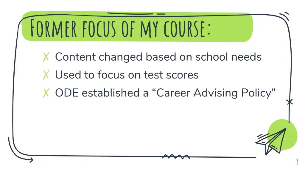 former focus of my course