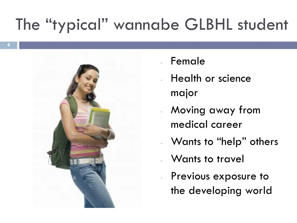 the typical wannabe glbhl student