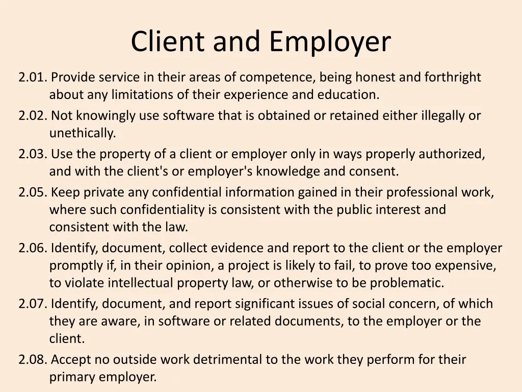 client and employer