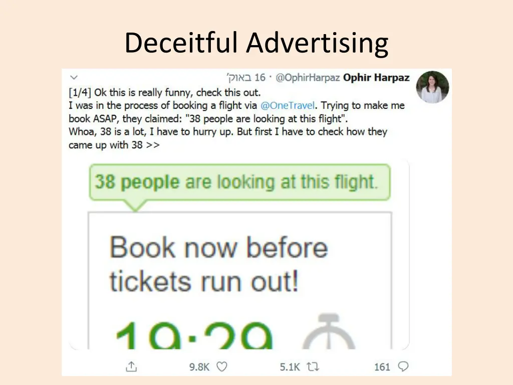 deceitful advertising