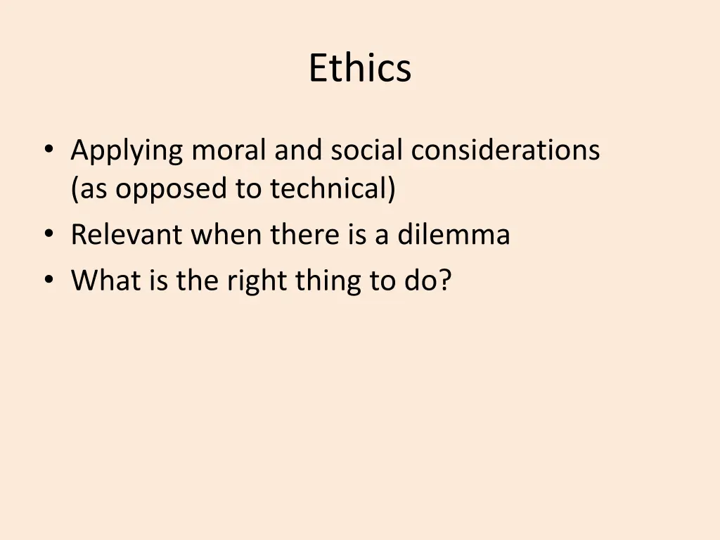 ethics