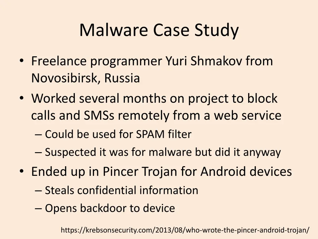 malware case study