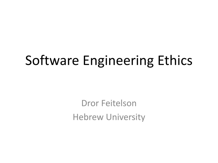 software engineering ethics