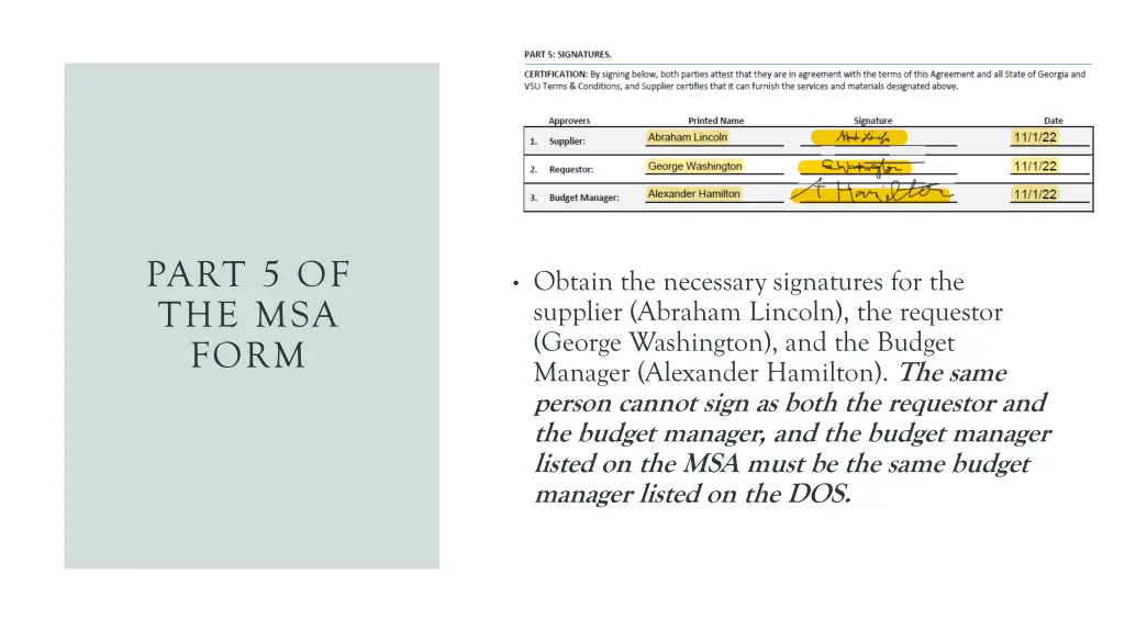 part 5 of the msa form
