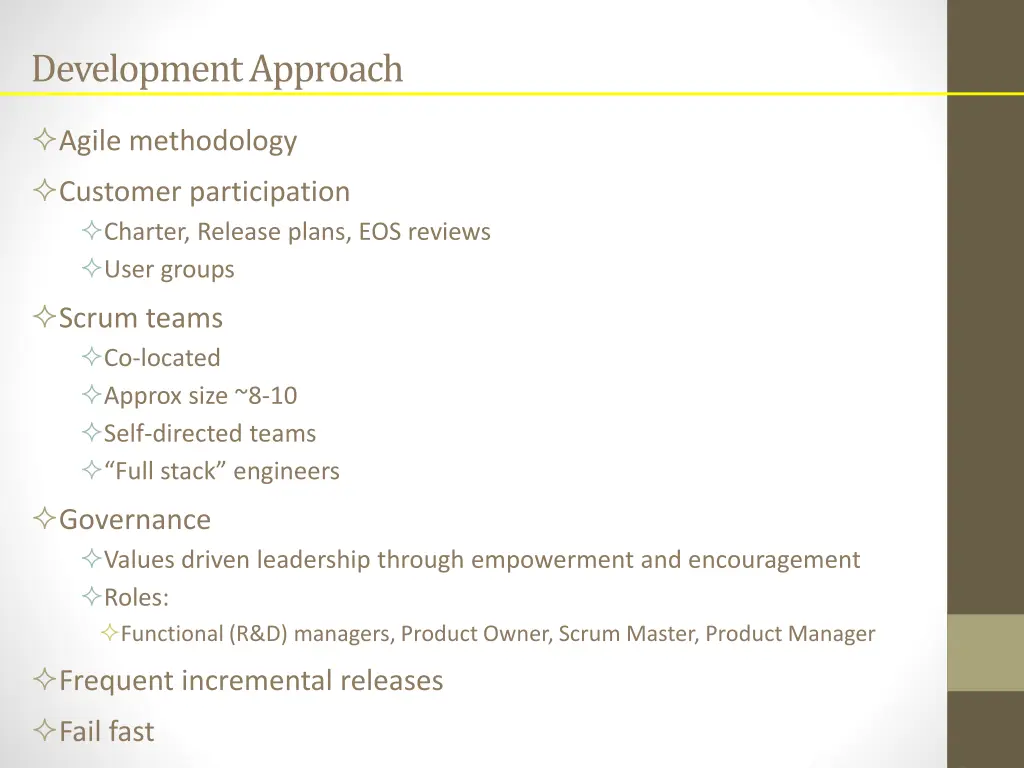 development approach