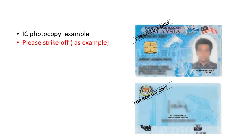 ic photocopy example please strike off as example