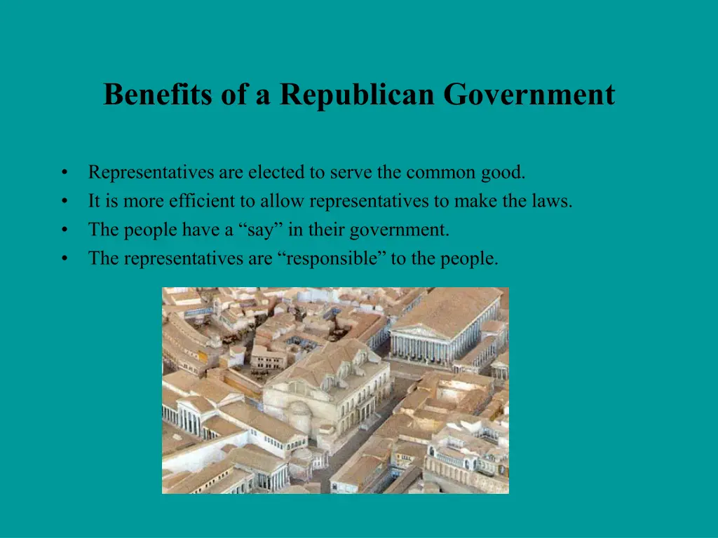 benefits of a republican government