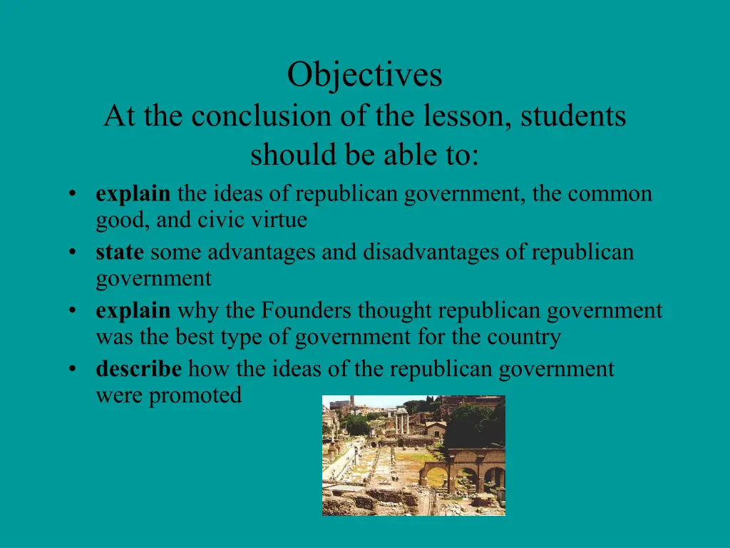 objectives