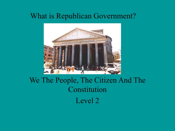 what is republican government