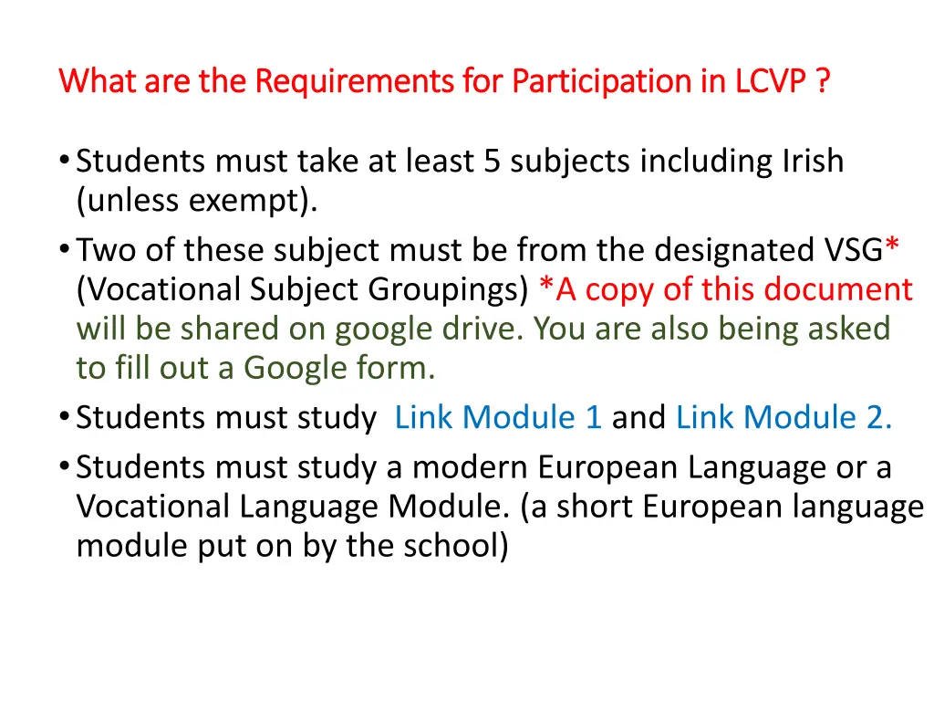 what are the requirements for participation