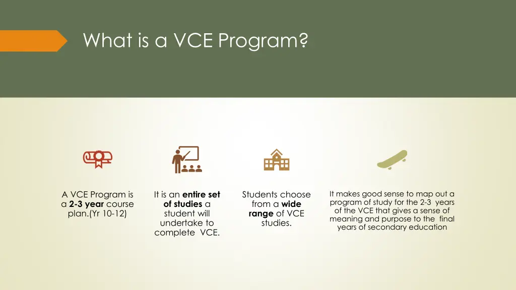 what is a vce program