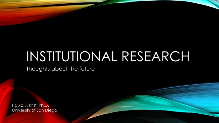 institutional research thoughts about the future