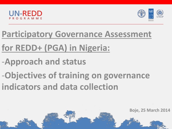 participatory governance assessment for redd