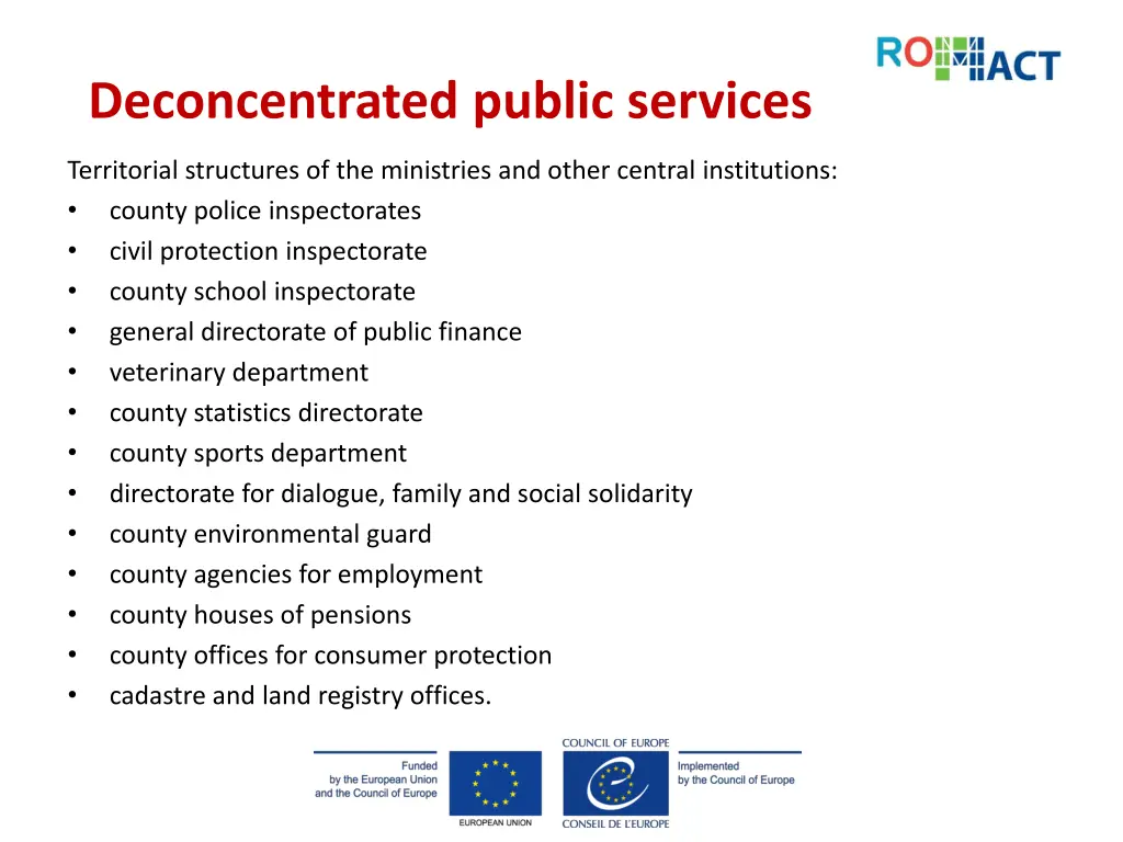 deconcentrated public services