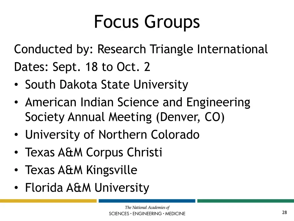 focus groups