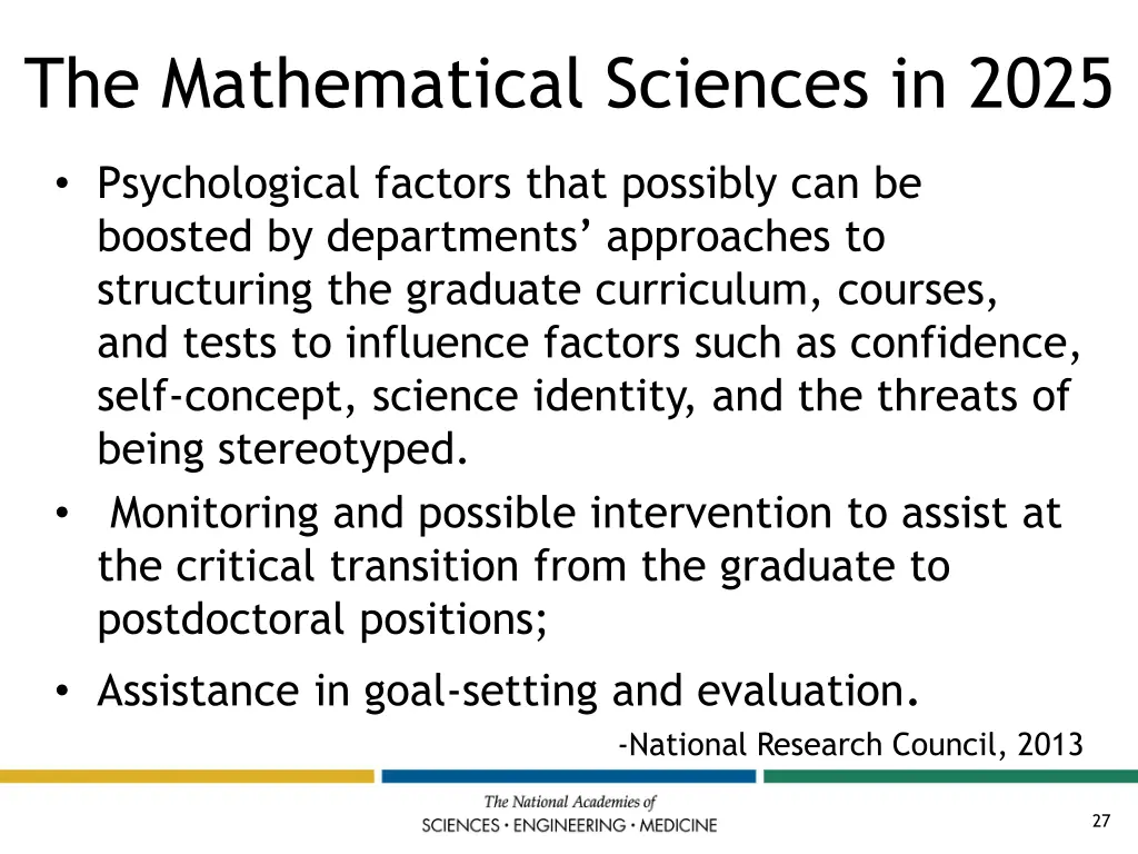 the mathematical sciences in 2025 2