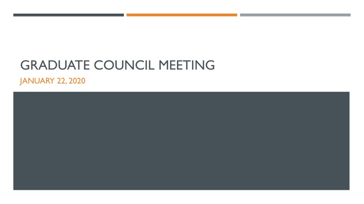 graduate council meeting january 22 2020