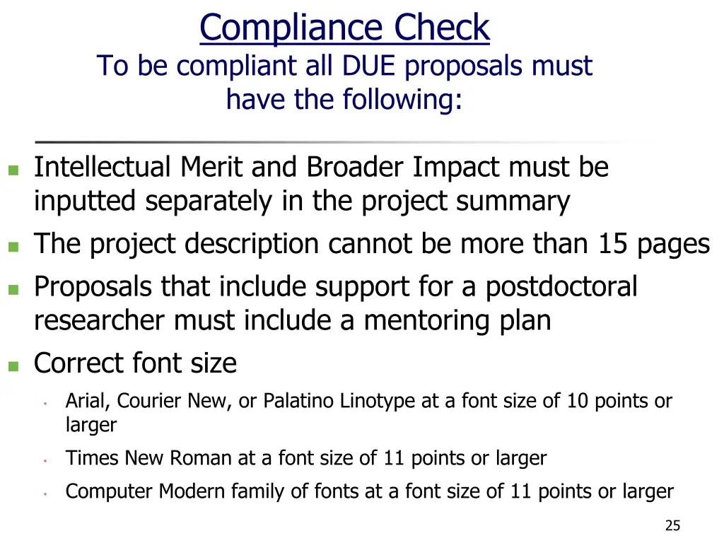 compliance check to be compliant