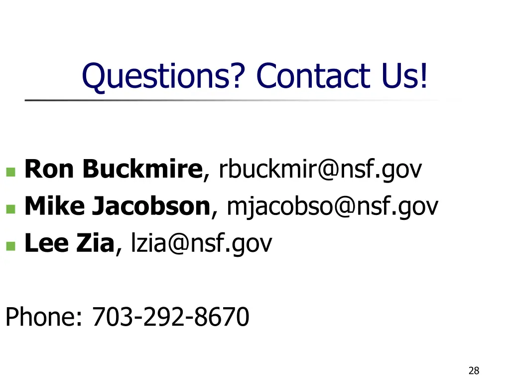 questions contact us