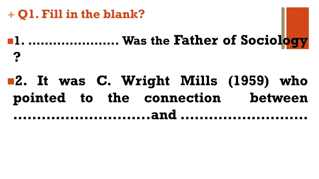 q1 fill in the blank