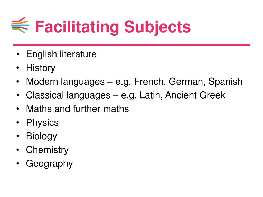 facilitating subjects
