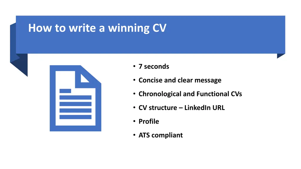 how to write a winning cv