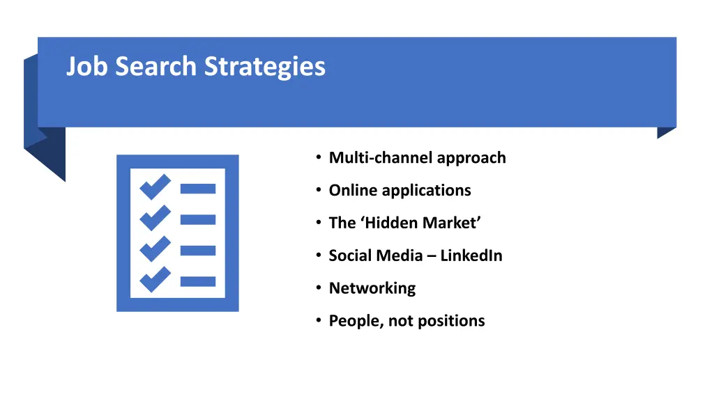 job search strategies