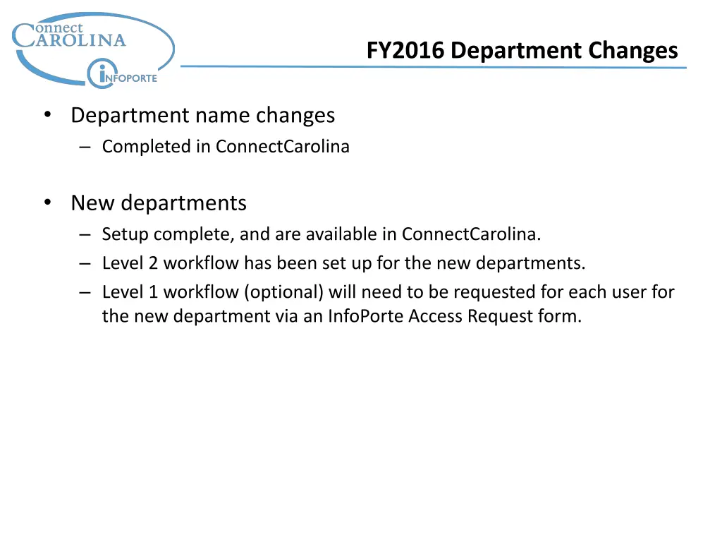fy2016 department changes