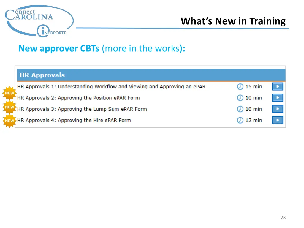 what s new in training 3