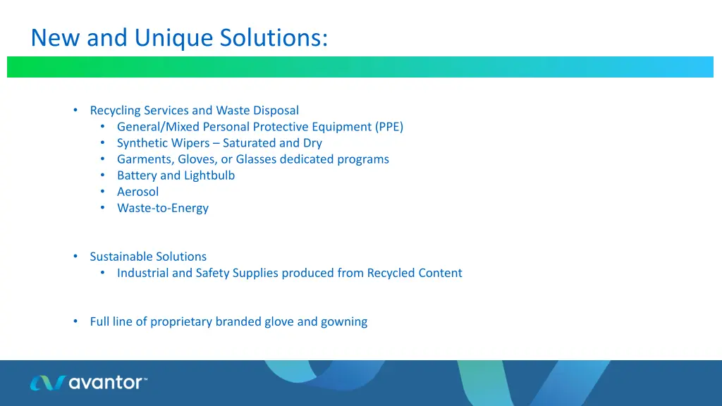 new and unique solutions