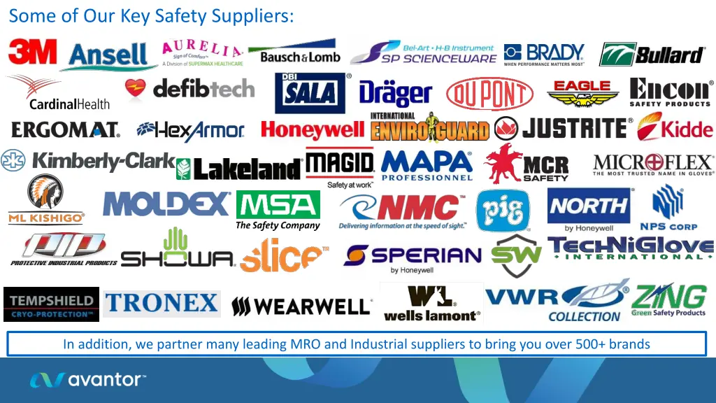 some of our key safety suppliers