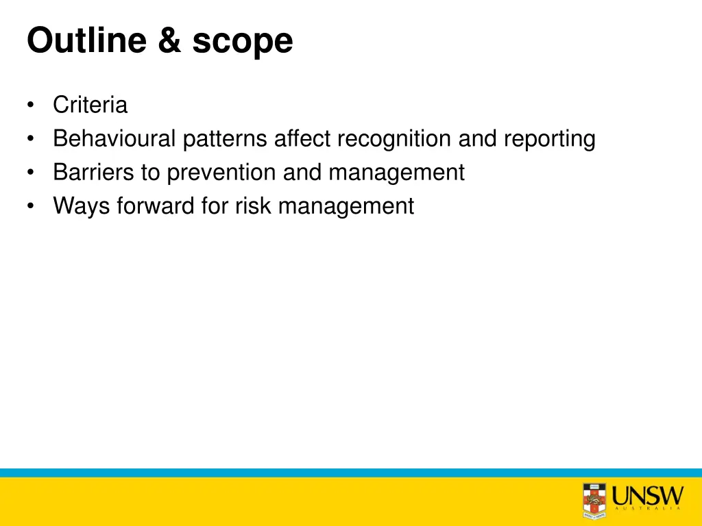outline scope