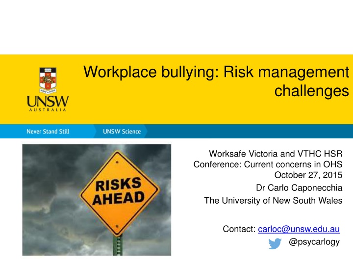 workplace bullying risk management