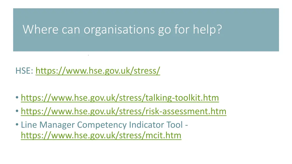 where can organisations go for help