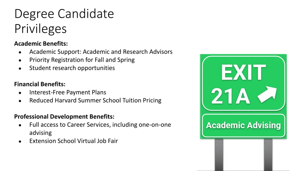 degree candidate privileges