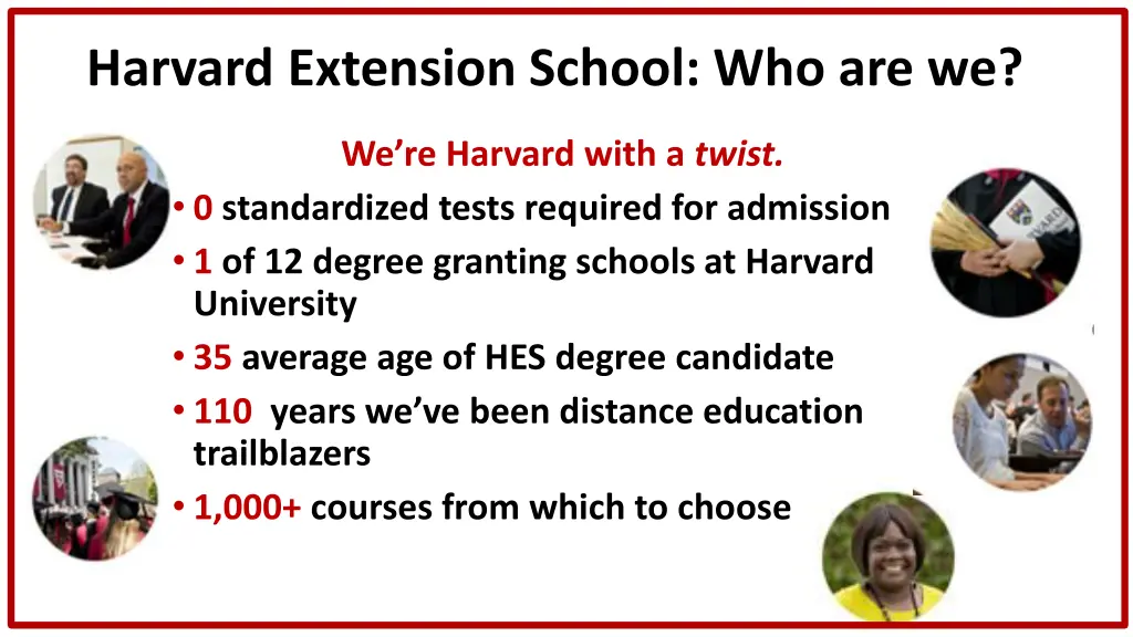harvard extension school who are we