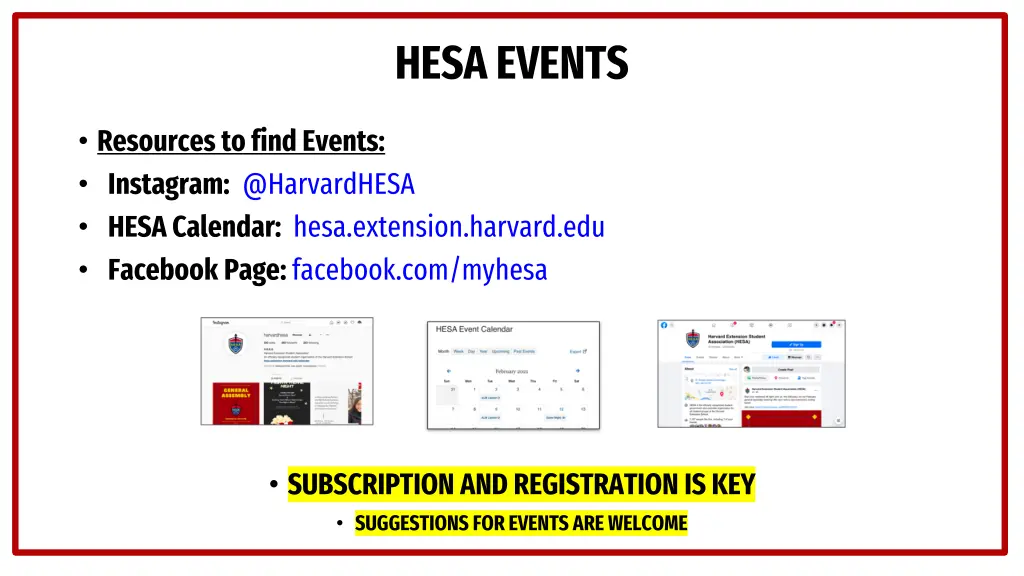 hesa events