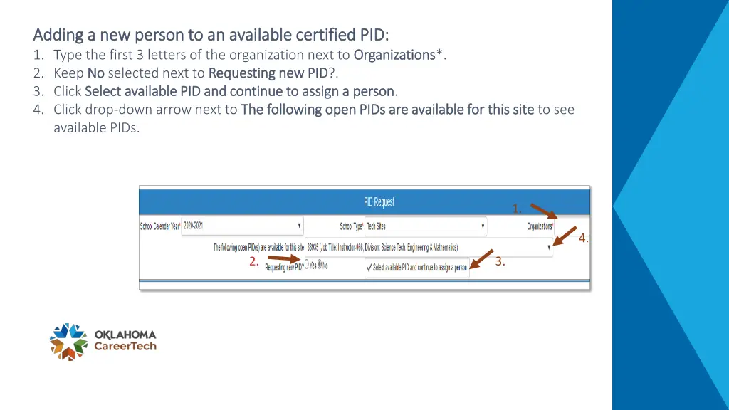 adding a new person to an available certified
