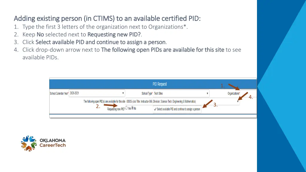 adding existing person in ctims to an available