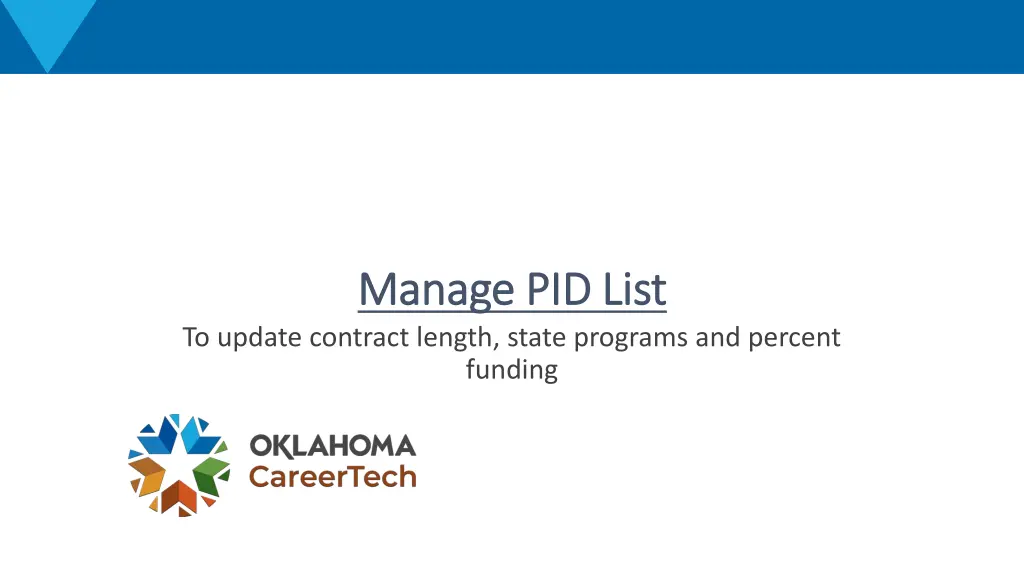 manage pid list manage pid list