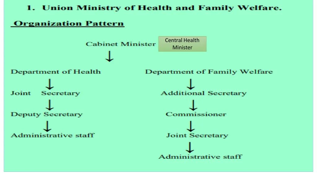 1 the ministry of health and family welfare