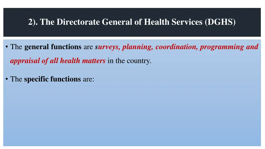 2 the directorate general of health services dghs 1