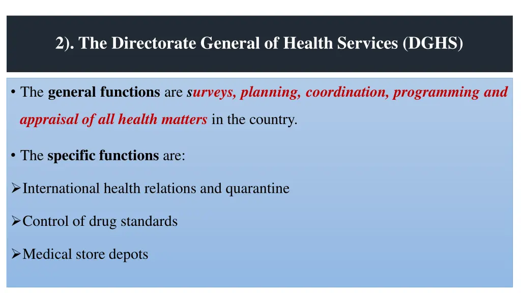 2 the directorate general of health services dghs 2