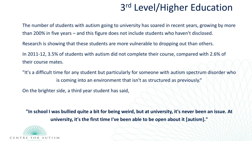3 rd level higher education