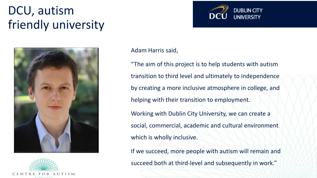 dcu autism friendly university