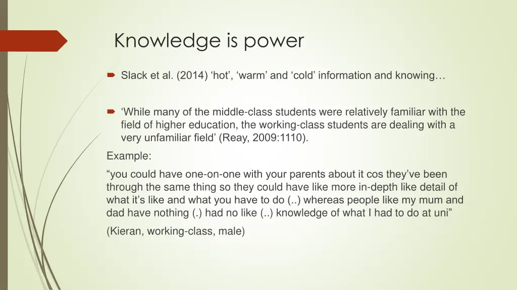 knowledge is power