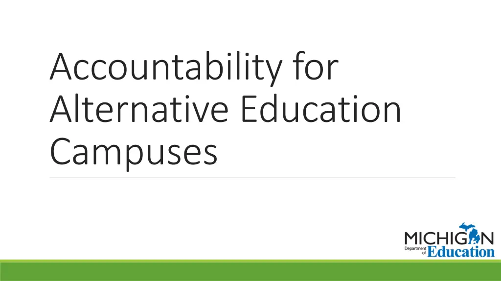accountability for alternative education campuses