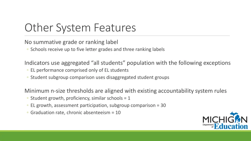 other system features