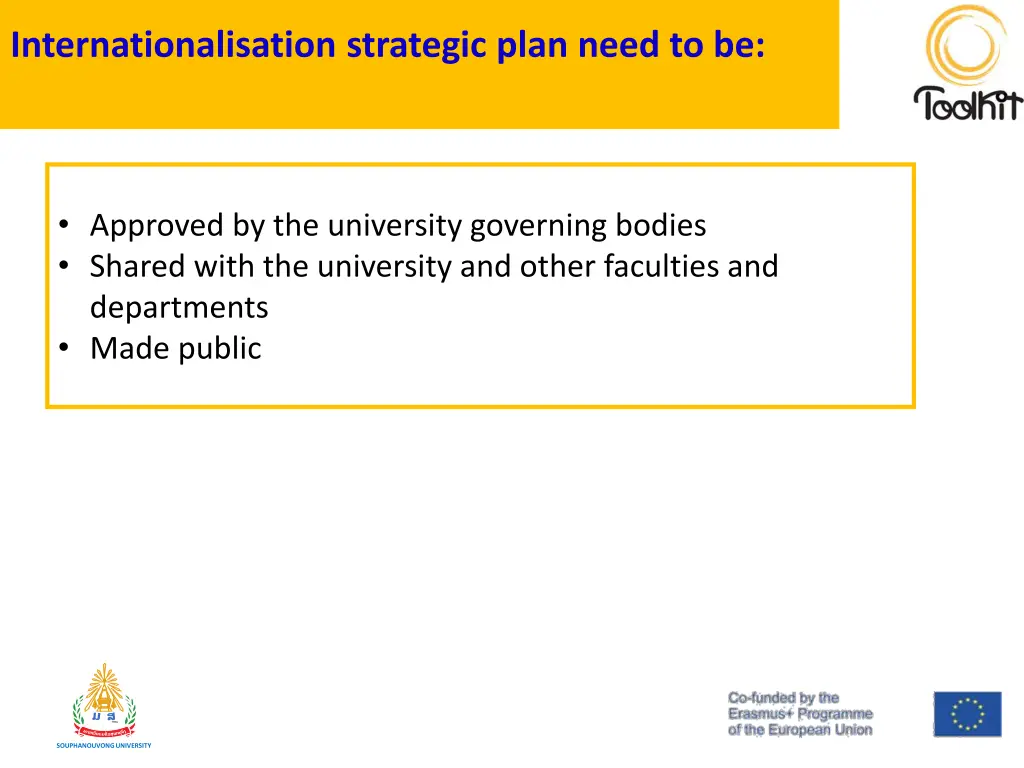 internationalisation strategic plan need to be