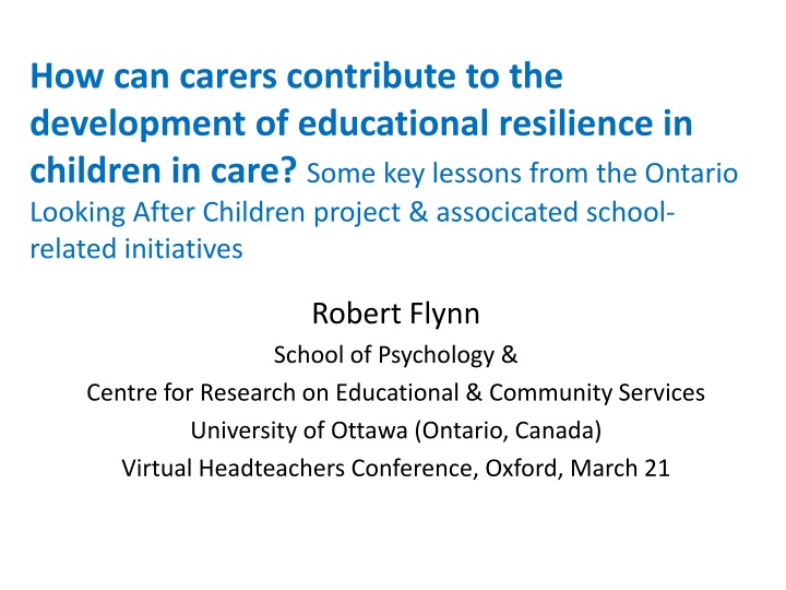 how can carers contribute to the development